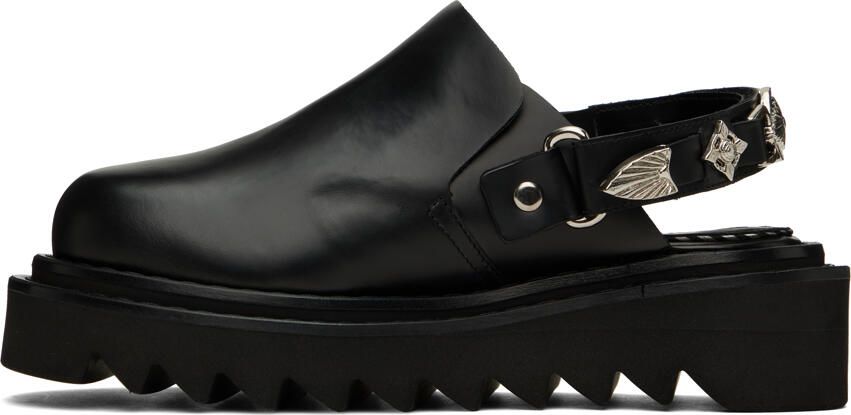 Toga Pulla Black Embellished Loafers - Picture 5