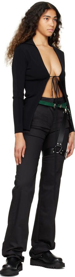 Toga Pulla Black Embellished Loafers - Picture 6