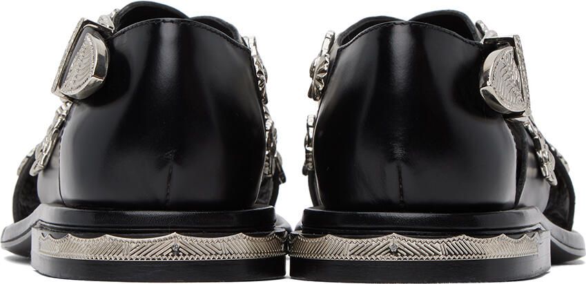 Toga Pulla Black Embellished Sandals