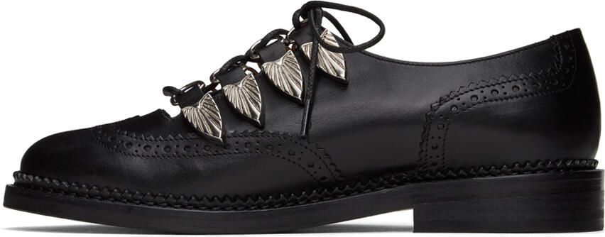 Toga Pulla Black Lace-Up Loafers - Picture 4