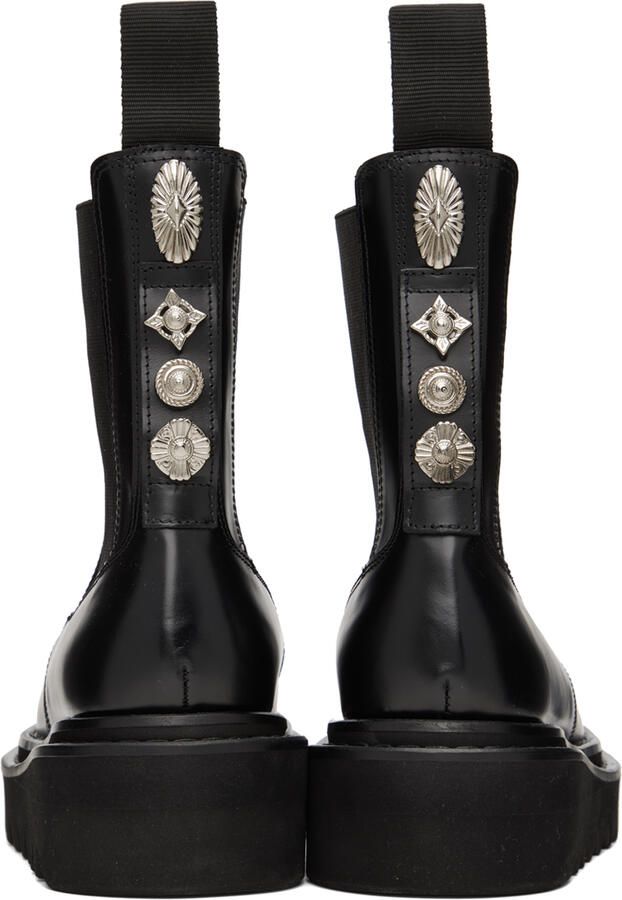 Toga Pulla Black Leather Boots - Picture 5