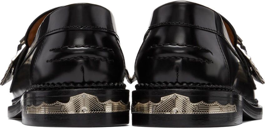 Toga Pulla Black Leather Loafers - Picture 2