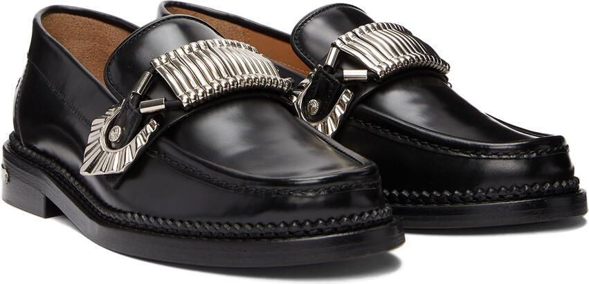 Toga Pulla Black Leather Loafers