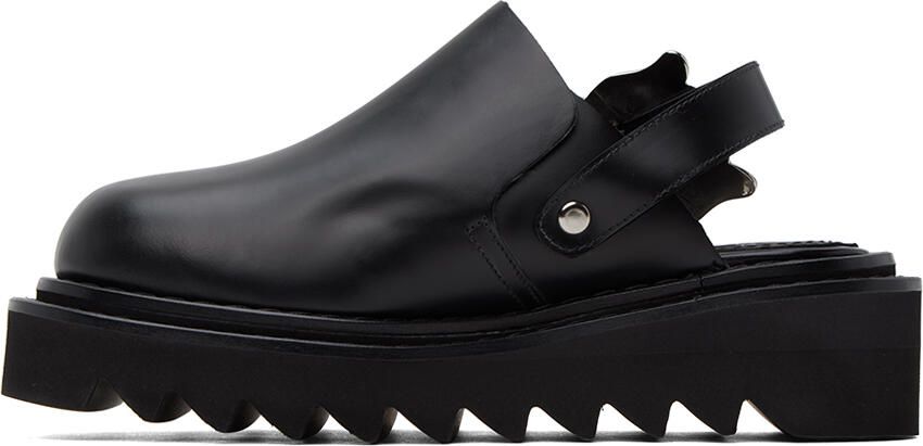 Toga Pulla Black Pin-Buckle Mules - Picture 3