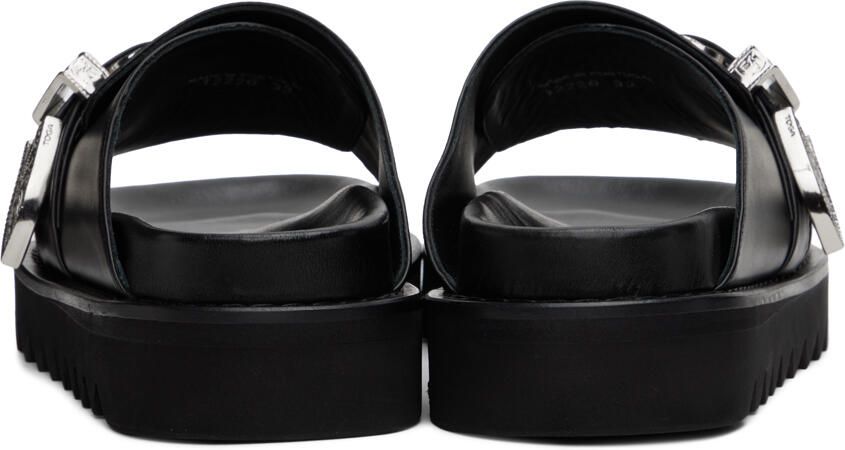 Toga Pulla Black Pin-Buckle Sandals