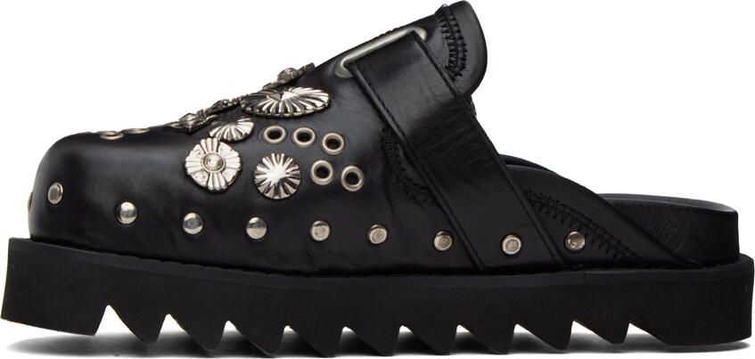 Toga Pulla Black Sabot Loafers - Picture 3