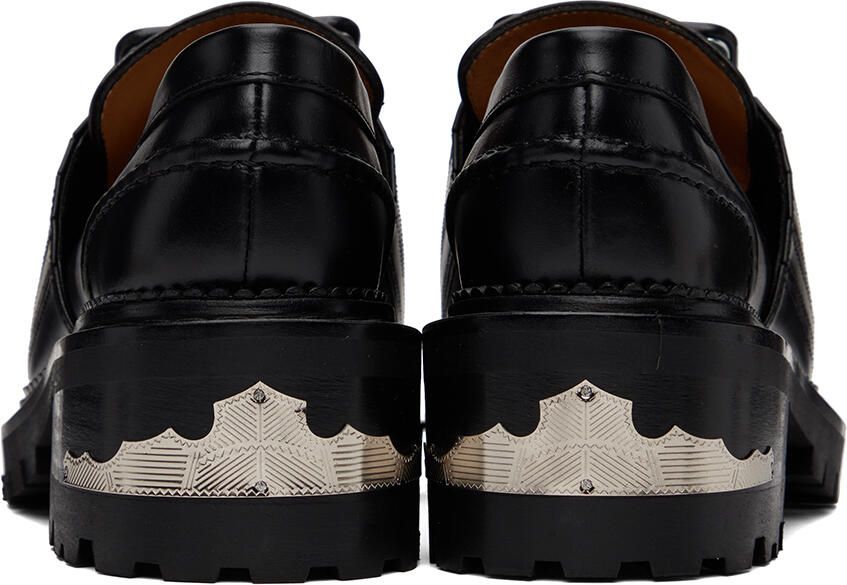 Toga Pulla Black Strap Loafers