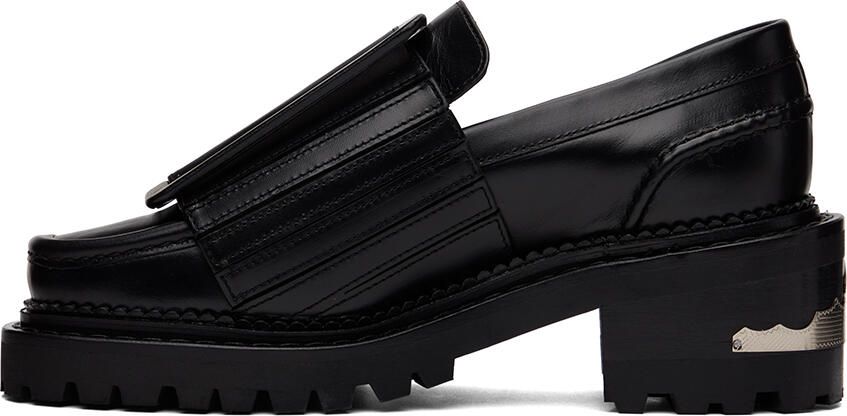 Toga Pulla Black Strap Loafers - Picture 3