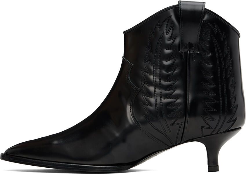 Toga Pulla Black Western Heeled Boots - Picture 3