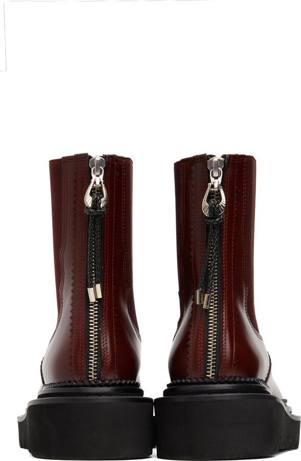 Toga Pulla Burgundy Side Gore Metal Boots - Picture 3
