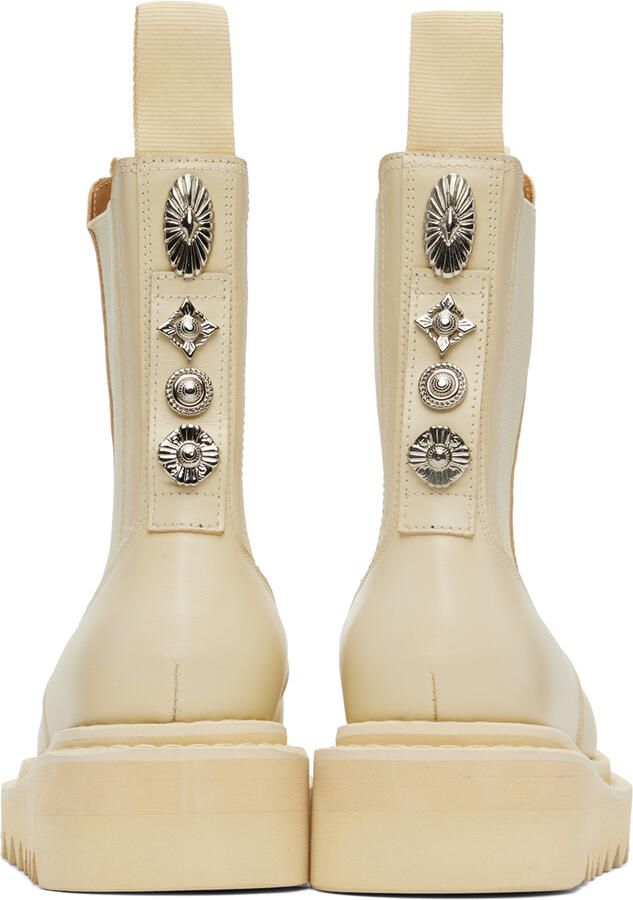Toga Pulla SSENSE Exclusive Beige Platform Chelsea Boots - Picture 5