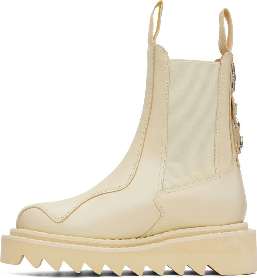 Toga Pulla SSENSE Exclusive Beige Platform Chelsea Boots