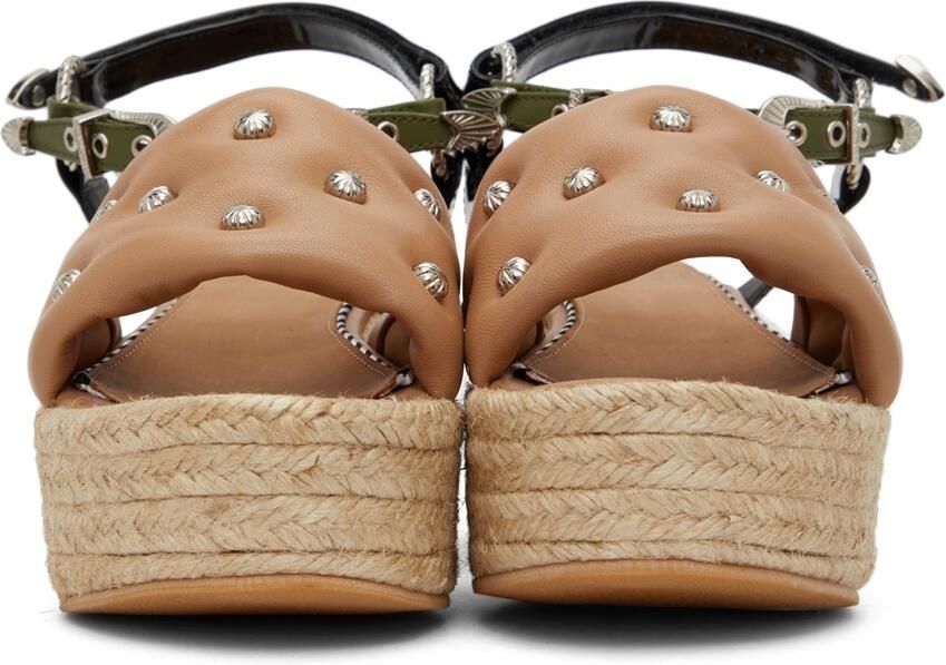 Toga Pulla SSENSE Exclusive Beige Studded Platform Sandals - Picture 2