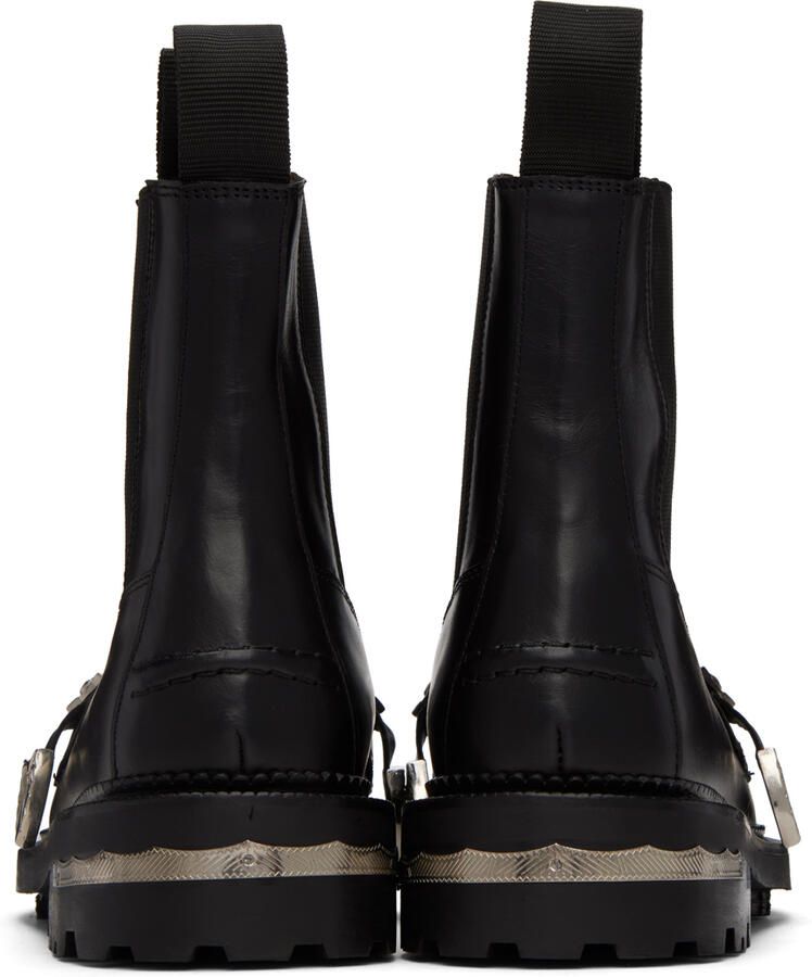 Toga Pulla SSENSE Exclusive Black Embellished Chelsea Boots - Picture 5