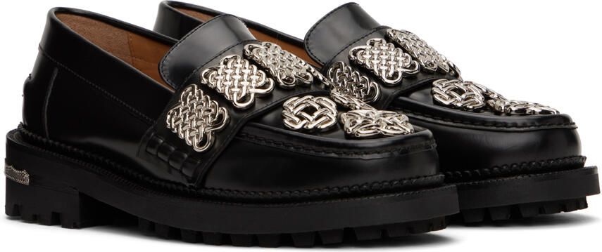 Toga Pulla SSENSE Exclusive Black Embellished Loafers - Picture 3