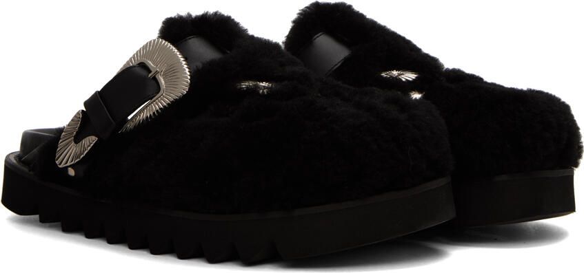 Toga Pulla SSENSE Exclusive Black Faux-Fur Loafers - Picture 2