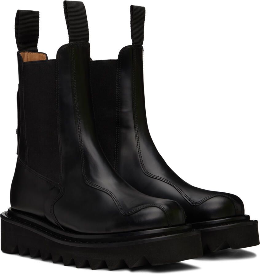 Toga Pulla SSENSE Exclusive Black Leather Chelsea Boots