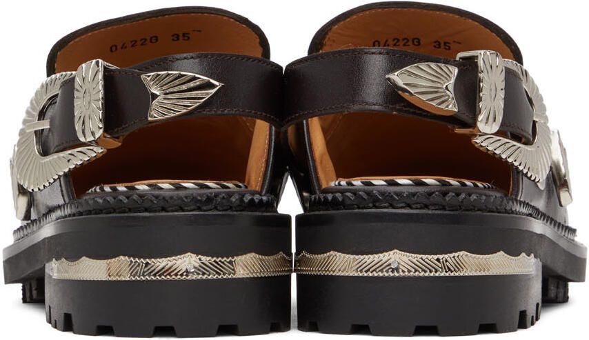 Toga Pulla SSENSE Exclusive Brown Leather Slingback Loafers