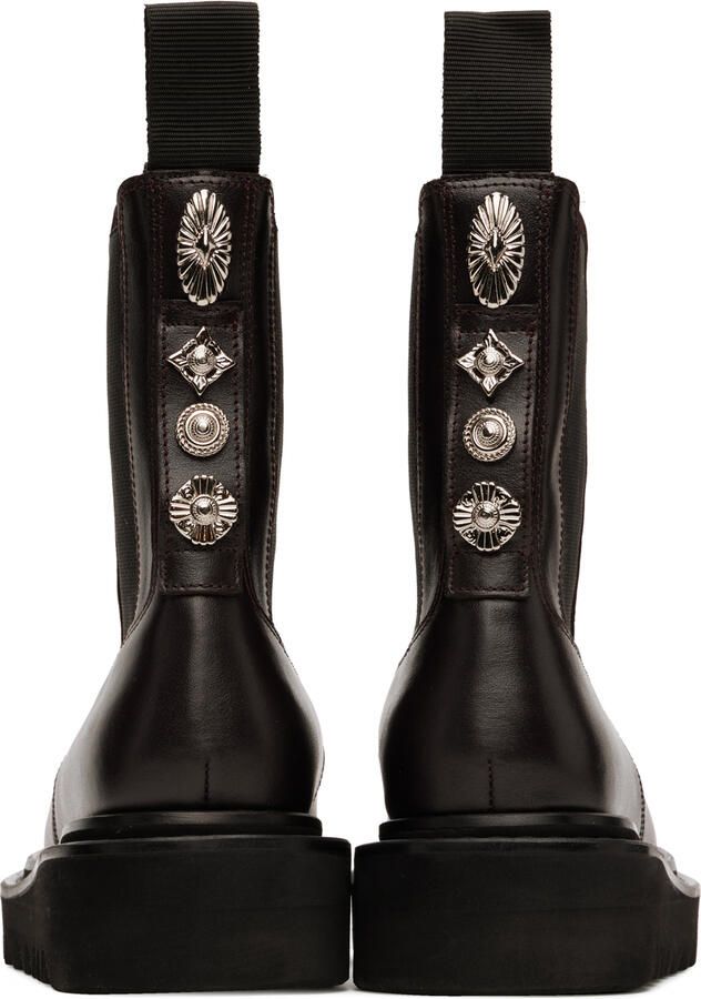 Toga Pulla SSENSE Exclusive Brown Platform Chelsea Boots - Picture 5