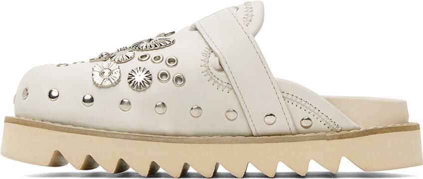 Toga Pulla SSENSE Exclusive Off-White Sabot Loafers - Picture 3