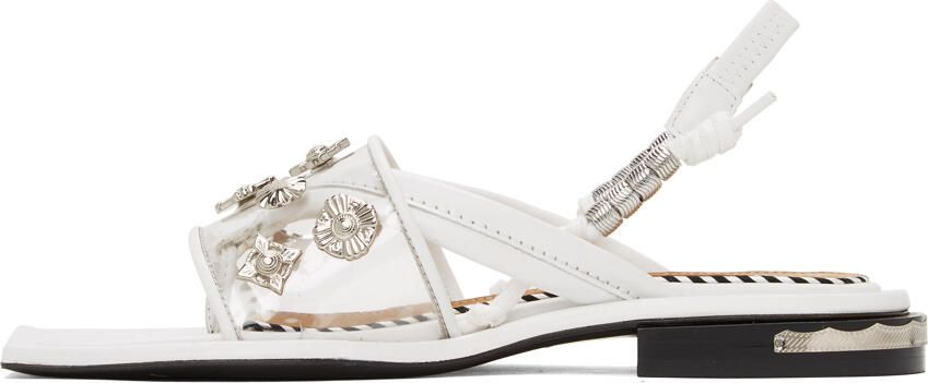 Toga Pulla White Clear Strap Sandals - Picture 4