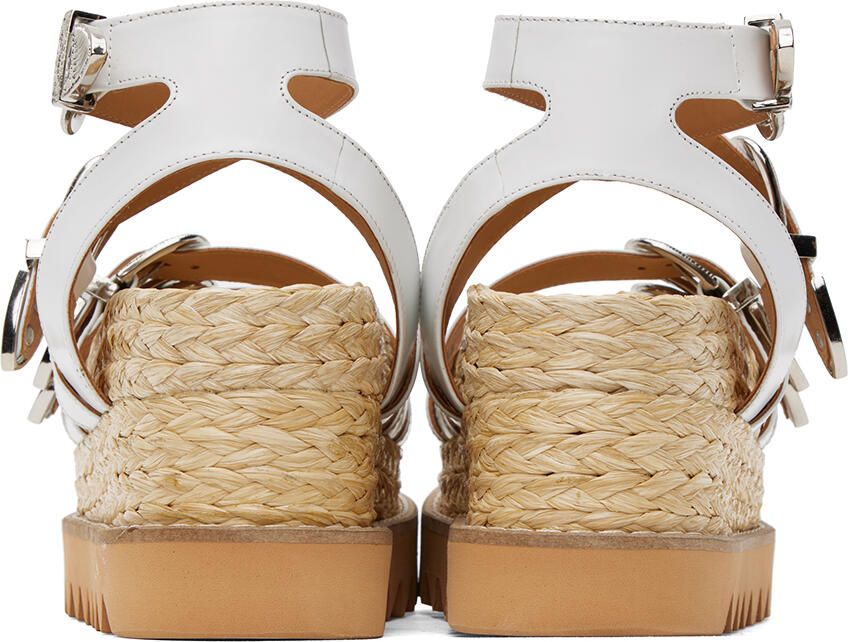 Toga Pulla White Pin-Buckle Platform Sandals