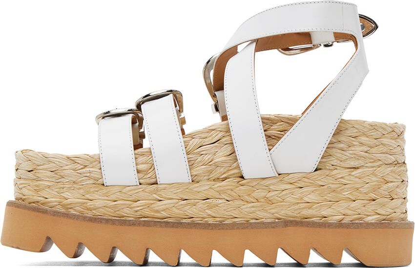 Toga Pulla White Pin-Buckle Platform Sandals - Picture 3