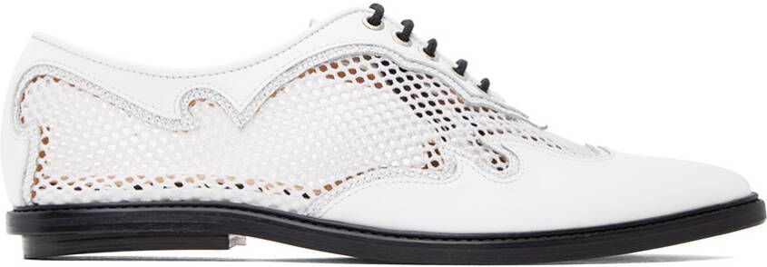 Toga Pulla White Lace-Up Oxfords