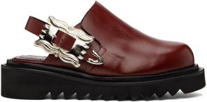 Toga Virilis Burgundy Pin-Buckle Loafers