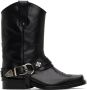 Toga Virilis SSENSE Exclusive Black Leather Buckled Boots - Thumbnail 1