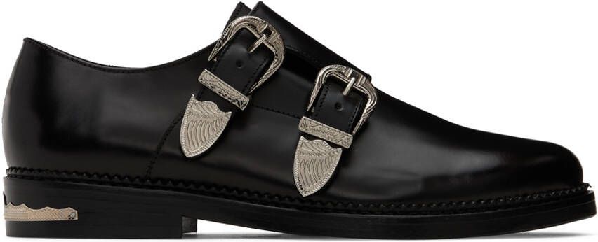 Toga Virilis SSENSE Exclusive Black Pin-Buckle Loafers
