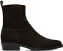 Toga Virilis SSENSE Exclusive Brown Embroidered Chelsea Boots - Thumbnail 1