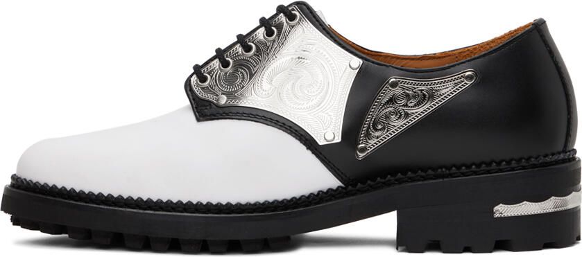 Toga Virilis Black & White Metal Plate Oxfords - Picture 3