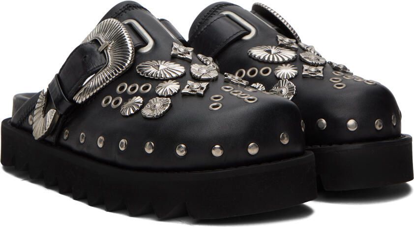 Toga Virilis Black Embellished Loafers - Picture 2