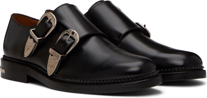 Toga Virilis SSENSE Exclusive Black Pin-Buckle Loafers