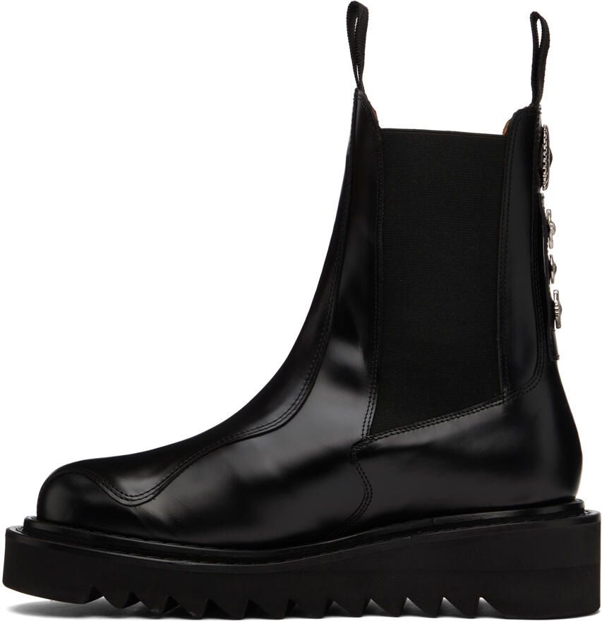 Toga Virilis Black Leather Chelsea Boots