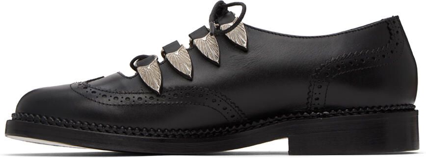Toga Virilis Black Leather Oxfords - Picture 3