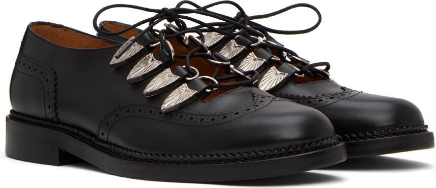 Toga Virilis Black Leather Oxfords - Picture 2