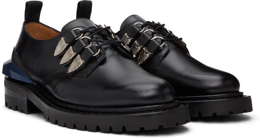 Toga Virilis Black Leather Oxfords - Picture 2