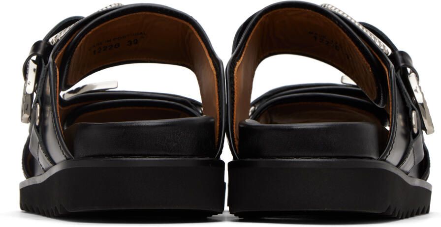Toga Virilis Black Polished Sandals - Picture 6