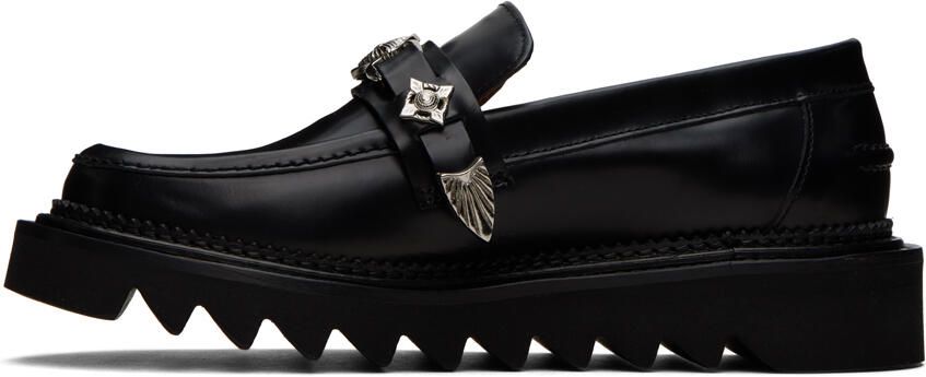 Toga Virilis Black Polished Loafers - Picture 3