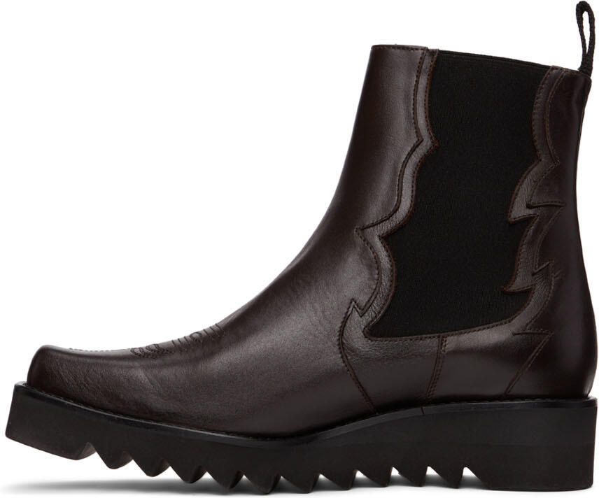 Toga Virilis Brown Leather Chelsea Boots - Picture 2