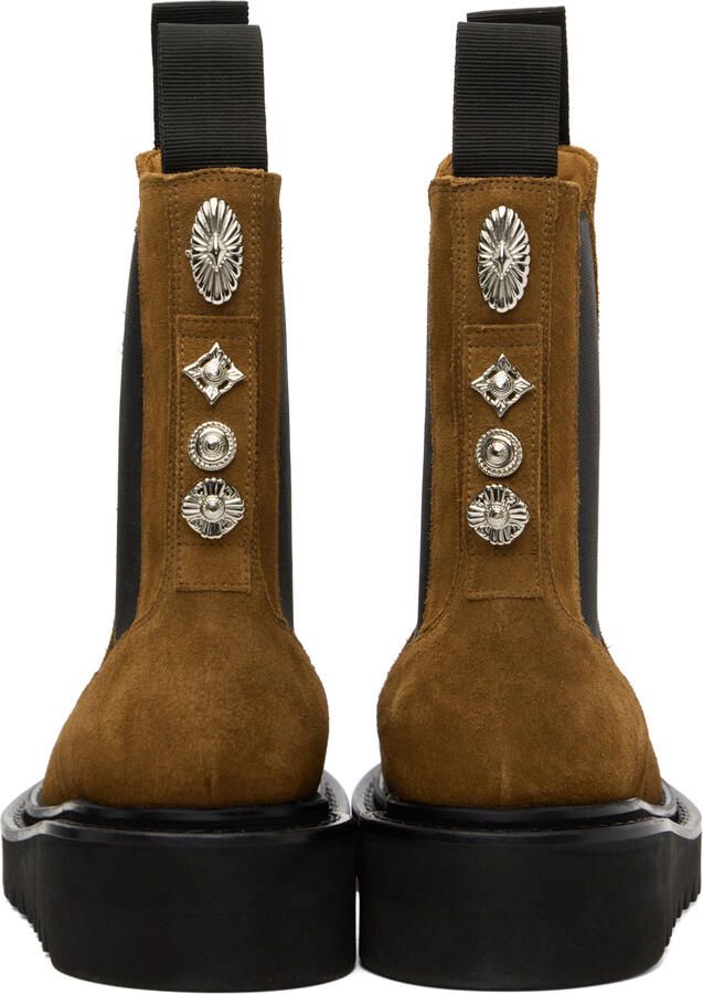 Toga Virilis Brown Suede Chelsea Boots - Picture 3