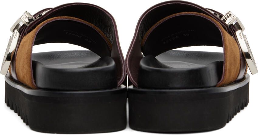 Toga Virilis Burgundy Buckle Sandals