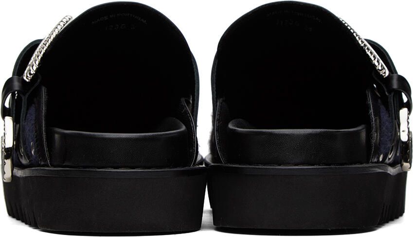 Toga Virilis SSENSE Exclusive Black & Navy Studded Loafers