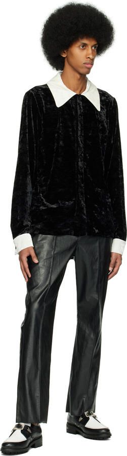 Toga Virilis SSENSE Exclusive Black & White Hard Leather Monkstraps - Picture 5