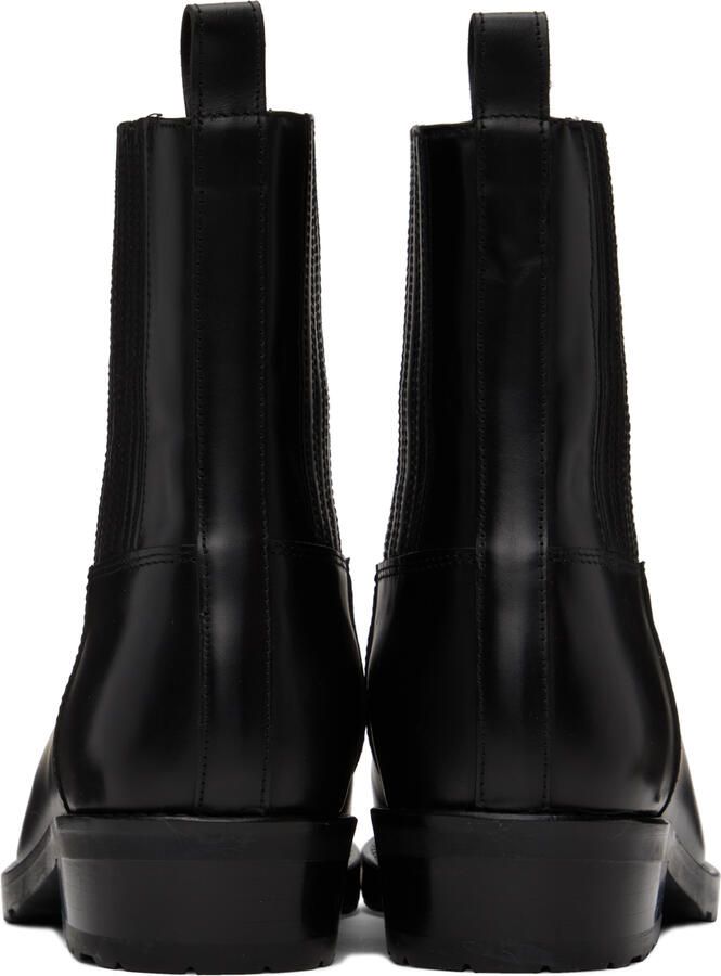 Toga Virilis SSENSE Exclusive Black Embroidered Chelsea Boots - Picture 3