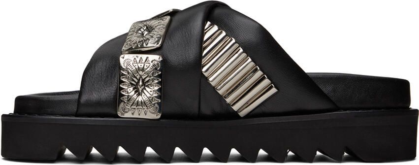 Toga Virilis SSENSE Exclusive Black Criss-Crossing Sandals - Picture 3