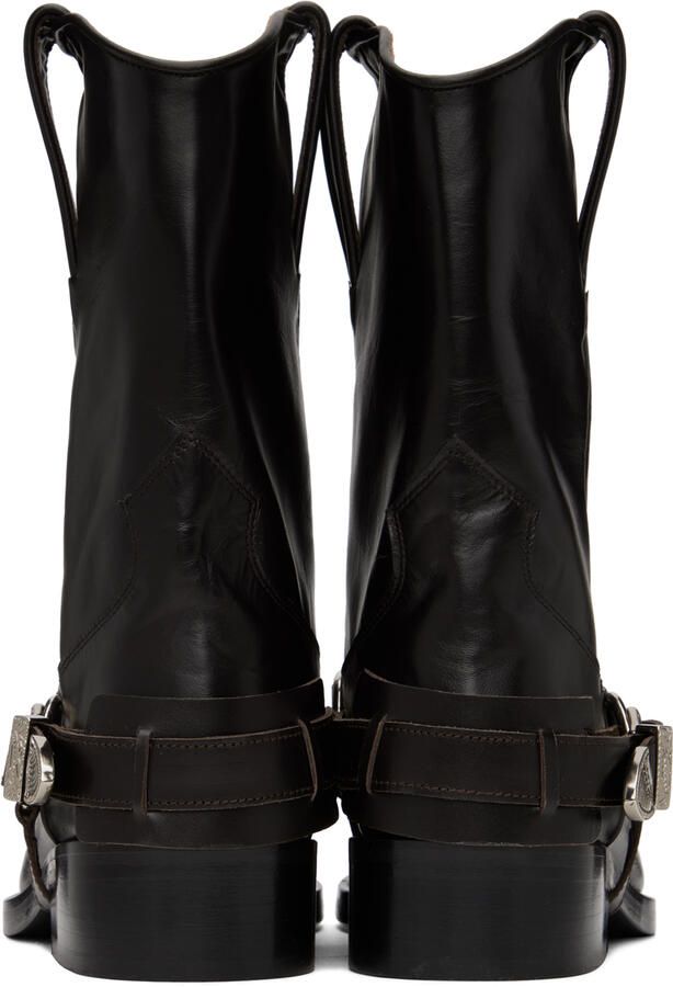 Toga Virilis SSENSE Exclusive Brown Western Boots - Picture 3