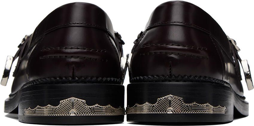 Toga Virilis SSENSE Exclusive Burgundy Polished Loafers